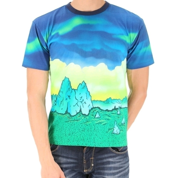 Marc by Marc Jacobs size XXS Men's Mars Scape vibrant green and blue NWT - Picture 1 of 7